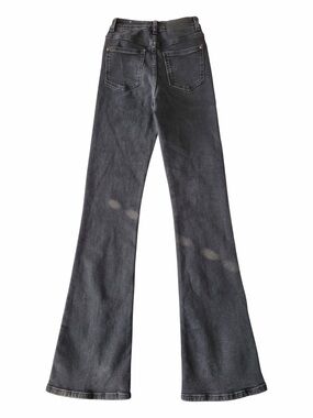 ✅ Zara Washed out Black Skinny Boot-Cut High-Rise Jeans size 2 EUR 34